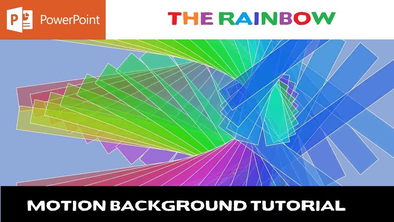 ⁣The Rainbow Motion Background in PowerPoint 2016 Tutorial | The Teacher