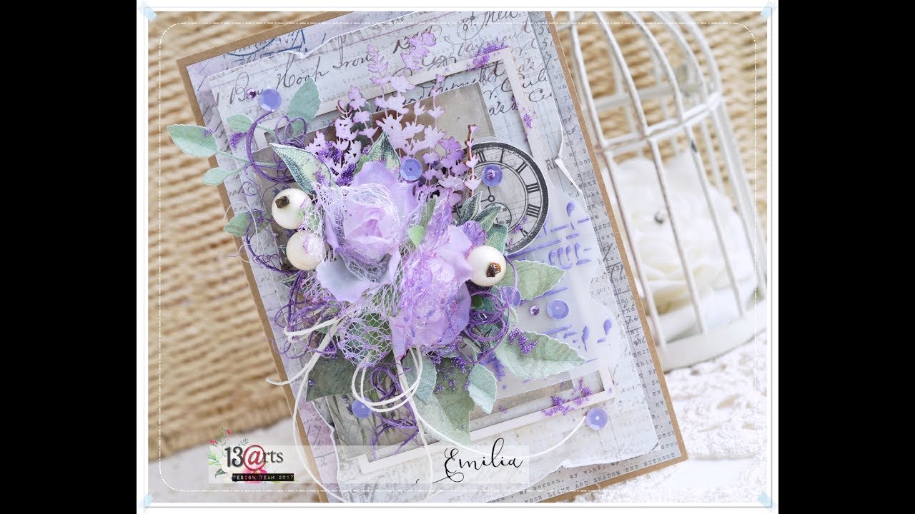 Vintage Card Tutorial 13arts * Emilia Sieradzan * - YouTube