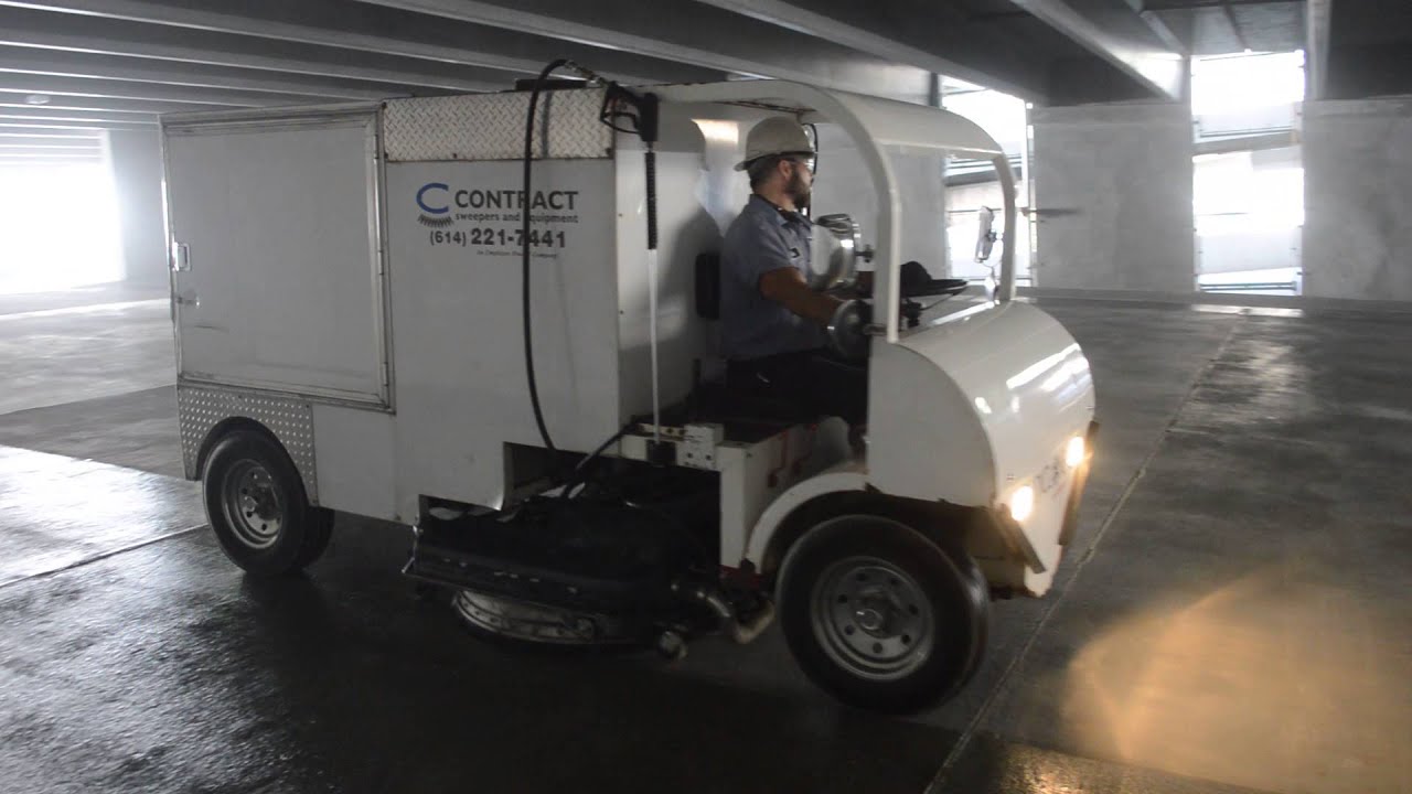 Contract Sweepers & Equipment Cyclone Parking Garage Cleaning YouTube