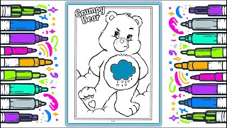 Grumpy Bear from Care Bears🖌️| Ohuhu Markers | Coloring #coloringpages #coloring #art