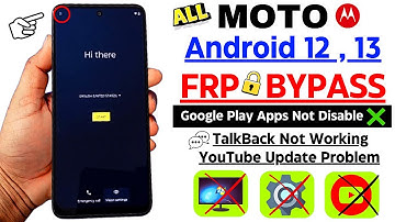 All Moto Android 12,13 Google Account Lock Bypass || All Motorola Frp Bypass 2025 | New Solution