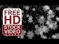 Free Stock Videos – abstract animated snowflakes falling on black background 2D animation