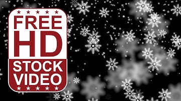 Free Stock Videos – abstract animated snowflakes falling on black background 2D animation