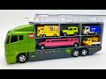 トミカ☆コンボイにミニカーを積み込んで走行スタート Tomica cars loaded into convoy and begin driving