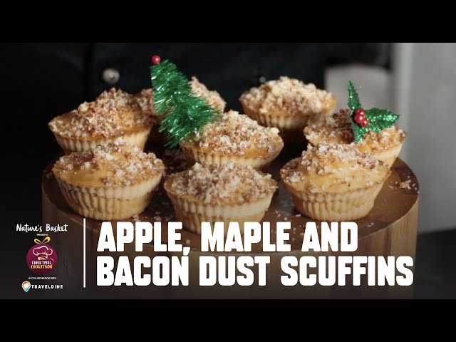 Apple, maple and bacon dust scuffins | christmas cook-a-thon with nature's basket
