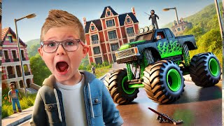 Braxton and Ryder Show as Monster Trucks KIds