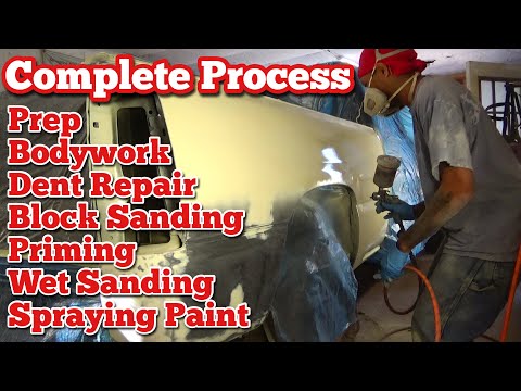 Painting A Car Or Truck At Home - Bodywork - Ding & Dent Repair - Sanding - Priming - Spraying Paint