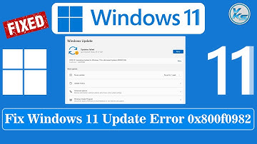 ✅ How To Fix Windows 11 Update Error 0x800f0982