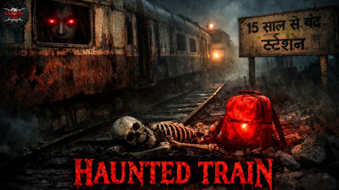 भूतिया ट्रेन | Haunted train | Cartoon Cafe | Hindi Horror Stories | Animated Stories