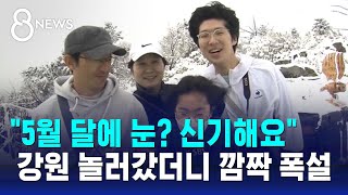 40cm 눈 내린 설악산…봄날에 만든 '겨울 추억' / SBS 8뉴스