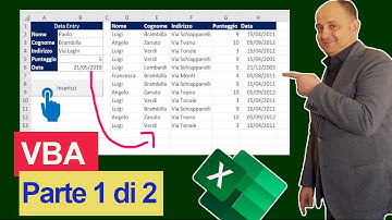 EM193 Macro per Popolare database  (Video 1/2) con VBA di Excel  vediamo le proprietà End e Offset