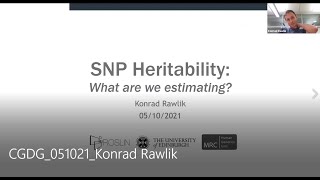 Konrad Rawlik: "SNP heritability: What are we estimating?"
