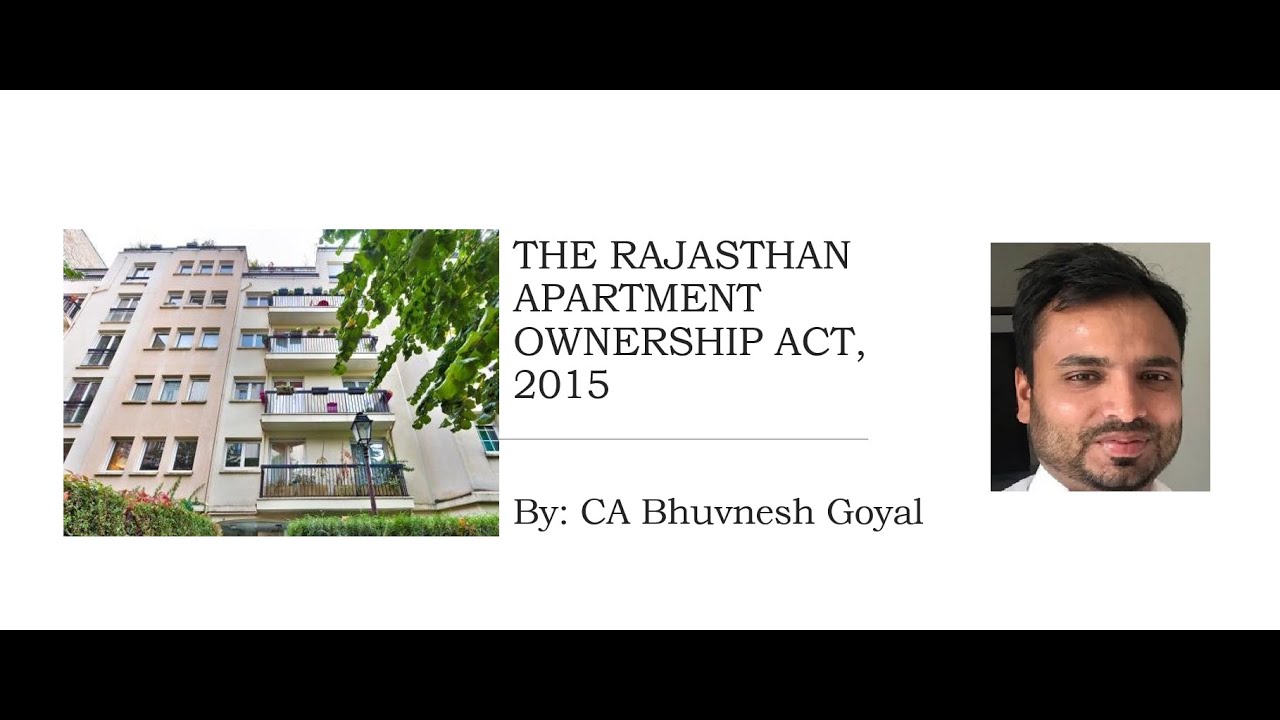 The Rajasthan Apartment Ownership Act, 2015 - YouTube