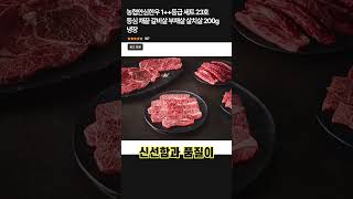 농협안심한우 1++등급 세트 23호 등심 채끝 갈비살 부채살 살치살 200g 냉장
