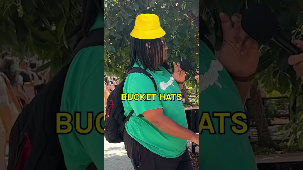 What do you think about bucket hats? #streetinterview #buckethats #funny
