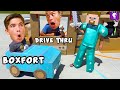 Box Fort Drive Thru of Starbucks Minecraft by HobbyFamilyTV