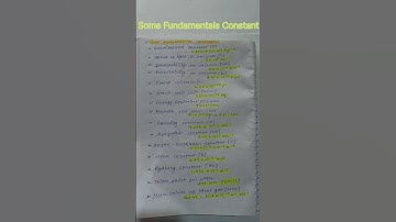Fundamentals Constant #quickrevision #mindmap