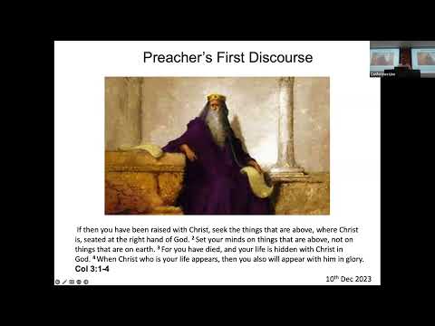 10 Dec Bro Daniel - The Preacher's First Discourse