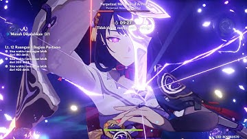 Raiden National destroy Perpetual Mechanical Array with only 2 rotation - New Spiral Abyss 2.4 12-1