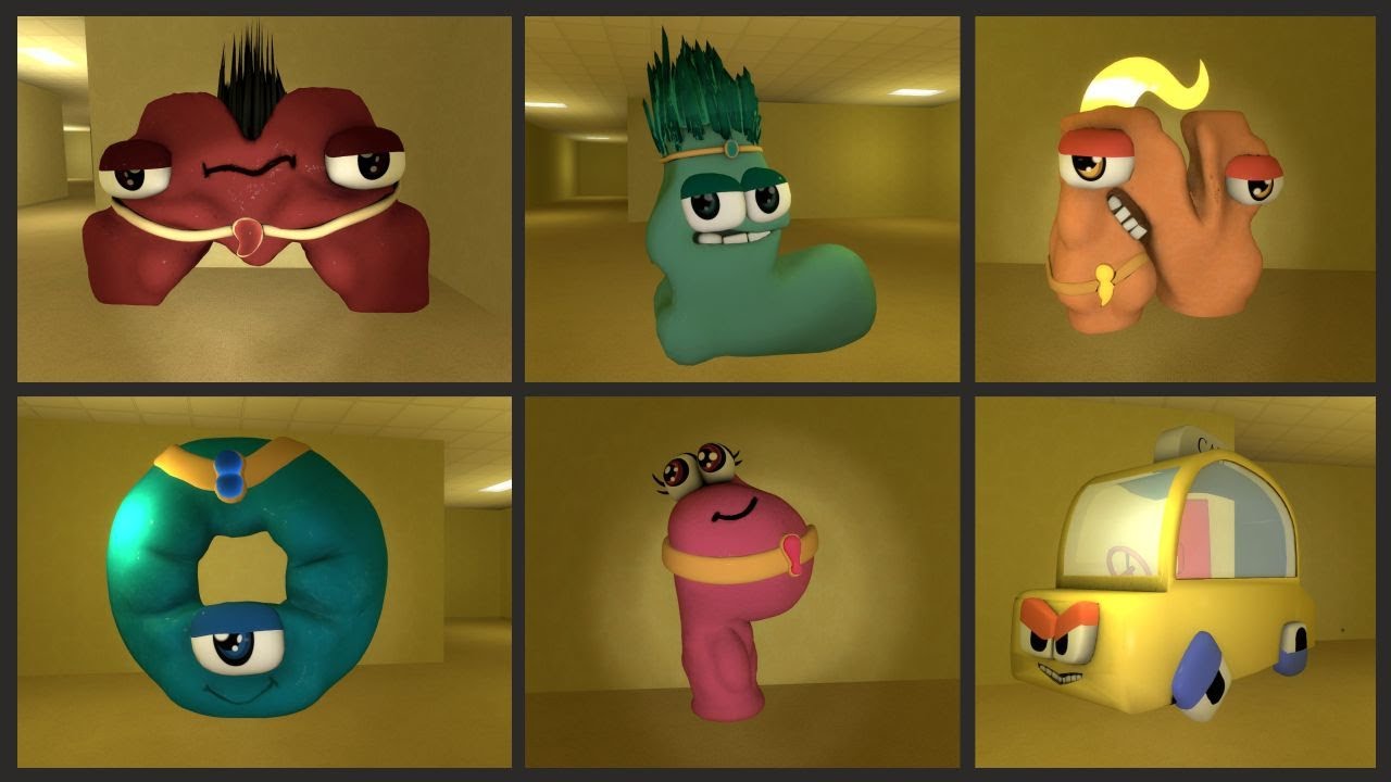 ALL SUPER LETTERS ALPHABET LORE FAMILY IN BACKROOMS Garry's Mod