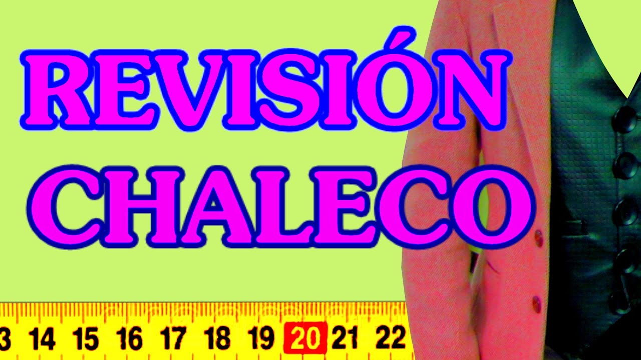 CHALECO FORMAL para hombre INSTRUCTIVO.