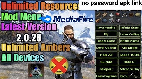 ARK #2  mobile 2.0.28 Mod Apk free God Console Unlimited Amber ALL High LVL BP All TEK BP