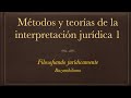 Teorías y métodos del interpretación jurídica 1