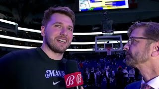Has 'Dad Luka' taken over? 👀 Doncic says 'I'm probably just tired' 😅 | NBA on ESPN