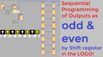 Siemens PLC-Sequential programming of outputs as odd and even by Shift register function in the LOGO