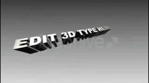 After Effects Project Files   3D Text NO 3rd party plugins   VideoHive