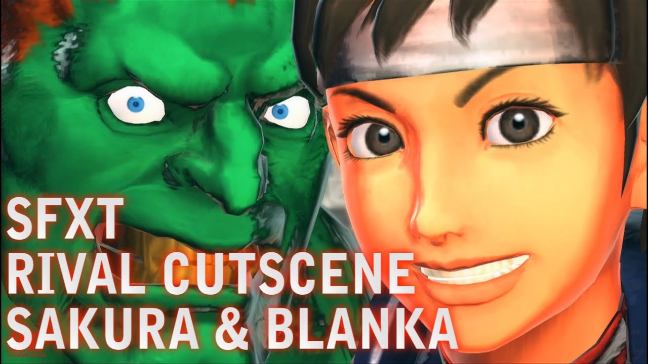 SFXT  Sakura & Blanka Rival Battle Cutscene