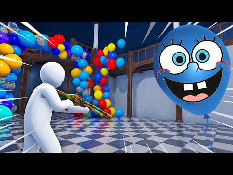 SPONGEBOB TURNED INTO A BALLOON AND DISAPPEARED! Meccha Chameleon