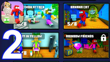 Craft School: Monster Madness - Gameplay Walkthrough Part 2 Rainbow Friends Lesson (iOS,Android)