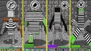 HOW to play PRISONER MUTANT ENDERMAN ZOMBIE VILLAGER CREEPER SKELETON in Minecraft Jail my craft