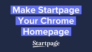 Make Startpage Your Chrome Homepage