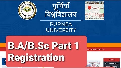#Purnia University# B.A/B.Sc part 1 registration 2021.