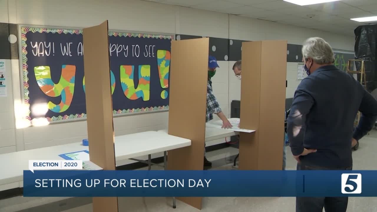 Davidson Co. election workers set up voting precincts ahead of Election