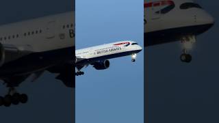 Speedbird 2MW Heavy (Airbus A350) arrives from London (LHR) | G-XWBL | #planespotting #shorts