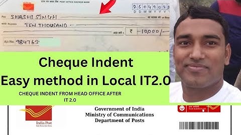 Cheque Indent process after IT 2.0 Rollout | Cheque Indent from Head Office 2025 #postbank