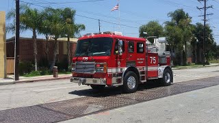 LAFD Task Force 75 and Rescue 75 Responding