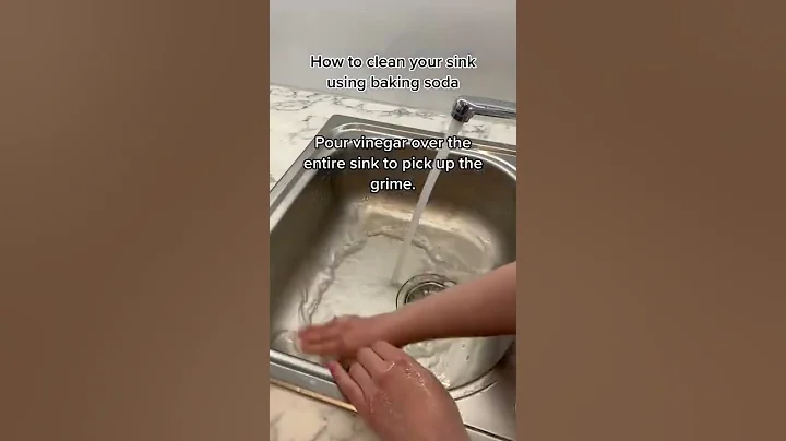 How to clean your sink using baking soda... #Shorts