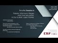 ERF 29th Annual Conference - Parallel Session 3