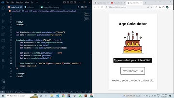 Age Calculator using Html, CSS and JavaScript | Beginner Intermediate web project