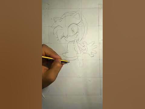 COMO DIBUJAR A AMY ROSE DE SONIC CON LÁPIZ Y BOLÍGRAFO FÁCIL/ HOW TO ...