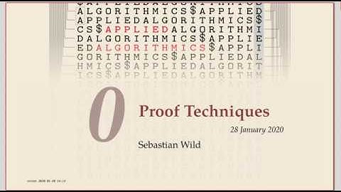 COMP526 Unit 0-3 2020-01-28 Proof Techniques