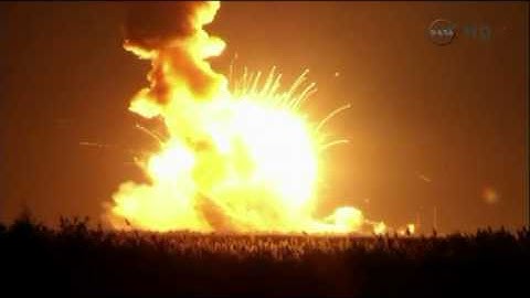 Rocket explodes and crashes after takeoff from Nasa base   video   Science   The Guardian