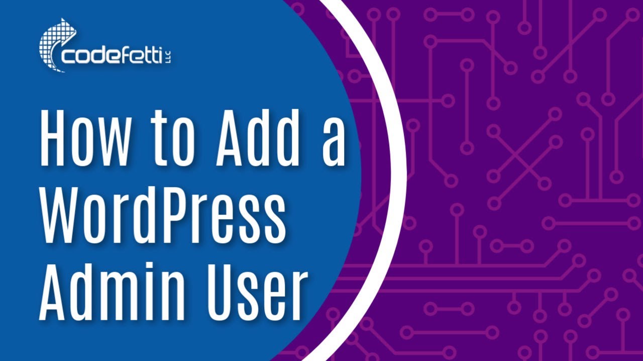 How to Add a WordPress Admin User - YouTube