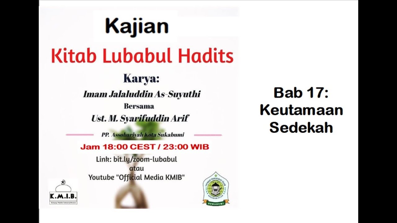 (17) Keutamaan Sedekah - Bab ke-17- Kajian Lubabul Hadits - oleh Ustad Arif