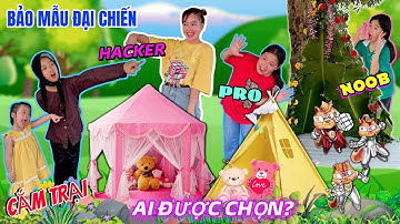 Hà Hà Hí I Bảo Mẫu Đại Chiến - Thử Thách Cắm Trại Noob , Pro , Hacker Ai Là Người Được Chọn?