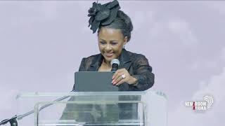 Basetsana Kumalo Reads A Message On Behalf Of Pst Mccauleys Wife